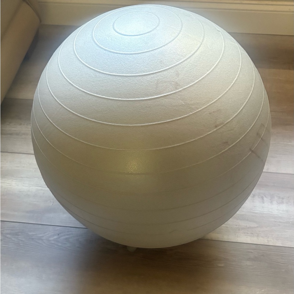 Silver Exercise Ball Chair